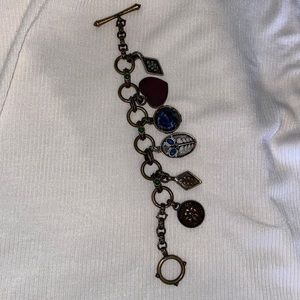 Lucky Brand gold bronze rustic charm bracelet